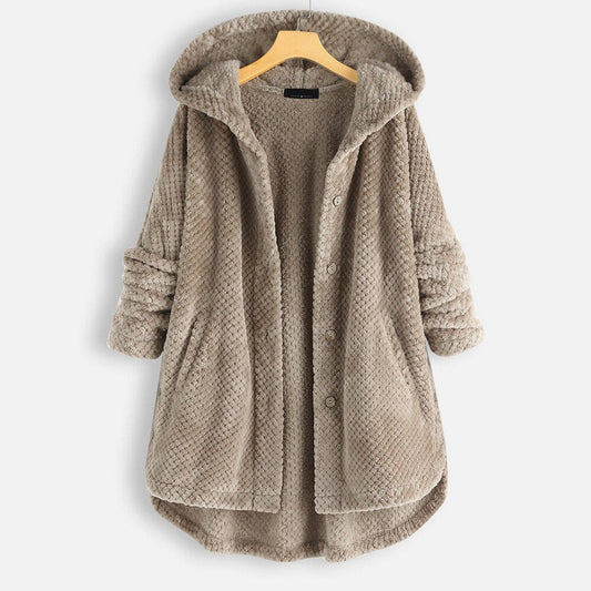 Damjacka med Huva i Mjukt Polyester för Vinterbruk-1
