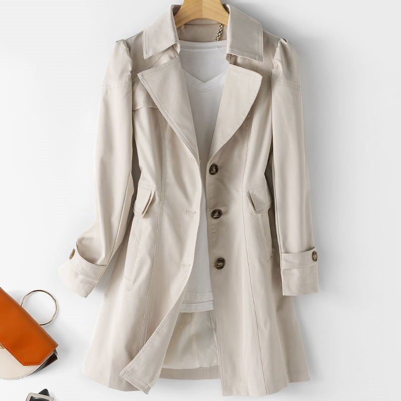 Kvinnors Trenchcoat Mångsidig Lätt Material 7