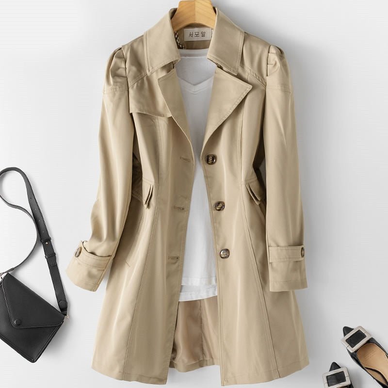 Kvinnors Trenchcoat Mångsidig Lätt Material 9