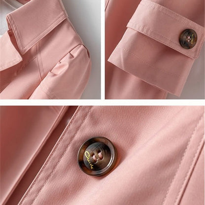 Kvinnors Trenchcoat Mångsidig Lätt Material 5
