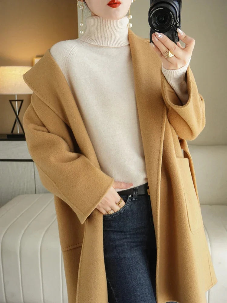 Dam Turtleneck Tröja Mångsidig Design Mjuk Material 5