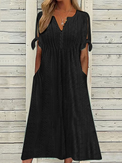 Kvinnors Resortklänning Spetsdetaljer Andningsbart Tyg-3