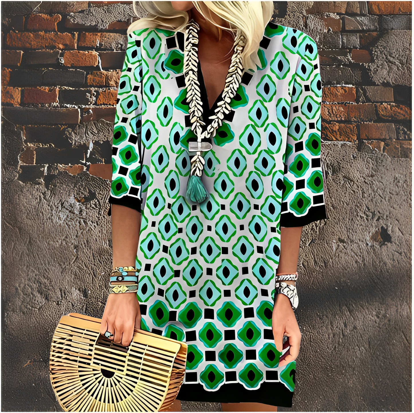 Dam Klänning Elegant Design Andningsbart Tyg Fina Dam Klänningar-2