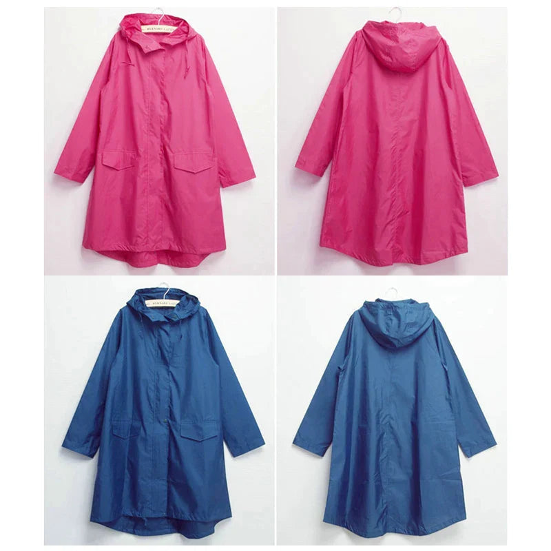 Dam Regnjacka Casual Vattentålig Slitstark-4