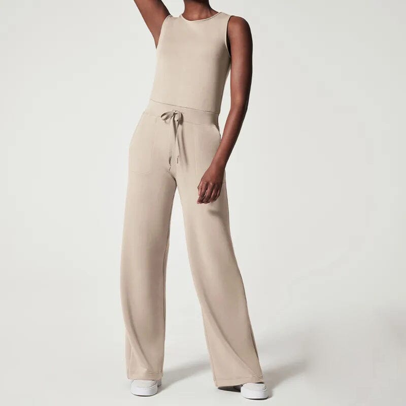 Kvinnors Jumpsuit Ärmlös Lätt Tyg Justerbar Midja 10
