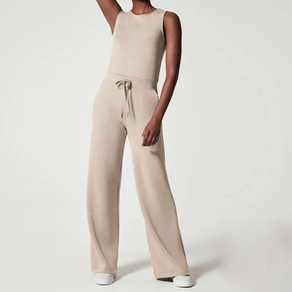 Kvinnors Jumpsuit Ärmlös Lätt Tyg Justerbar Midja 10