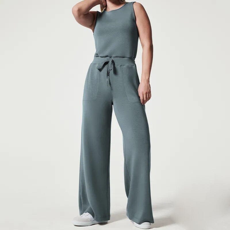 Kvinnors Jumpsuit Ärmlös Lätt Tyg Justerbar Midja 1