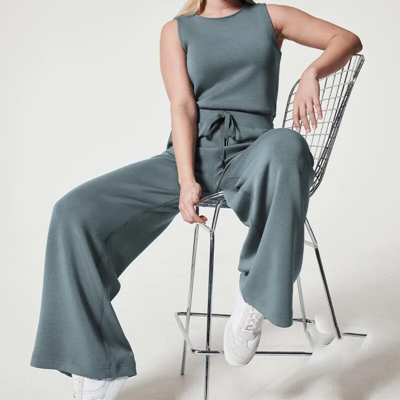 Kvinnors Jumpsuit Ärmlös Lätt Tyg Justerbar Midja 3