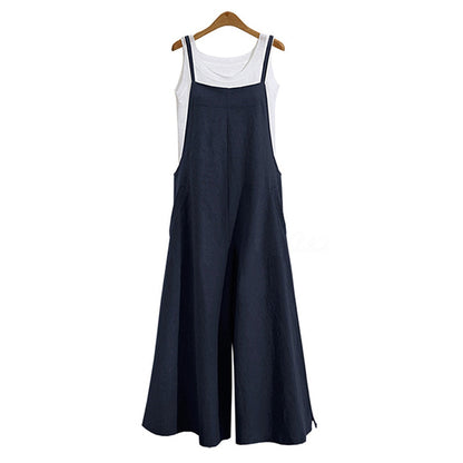 Variant image for Dam Jumpsuit Avslappnad Dungarees 100% Bomull Bredbenad-17