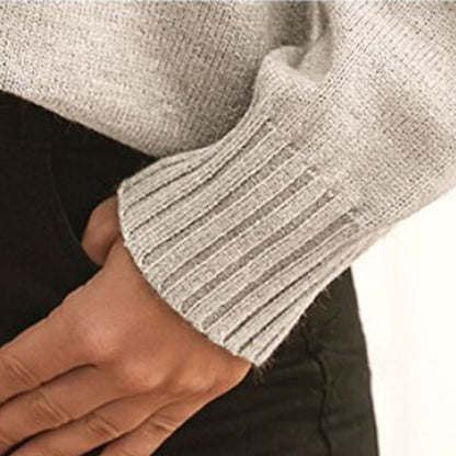 Dam Tröja V-ringad Mjuk Värmande Tyg-3