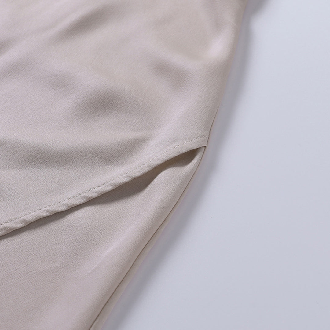 Damklänning Satin Blommönster Fina Dam Klänningar Sommar-6