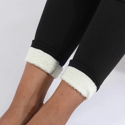 Damleggings Fleece Vinter Hög Midja Termisk Komfort 5