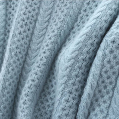 Stickad Dam Turtleneck Tröja i Ullblandning med Ribbstruktur – Mörkblå, Bordeaux och Grå, Figur-Hugging Passform 5