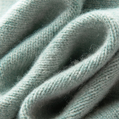 Stickad Dam Tröja Turtleneck Mjuk Akrylblandning-3