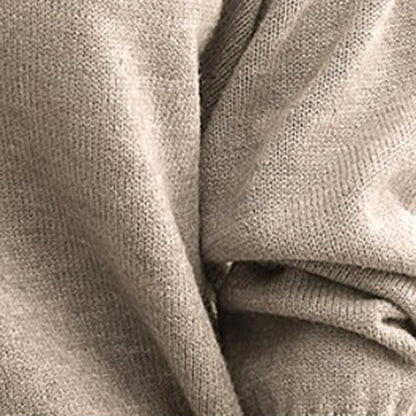 Dam Tröja V-ringad Mjuk Värmande Tyg-2