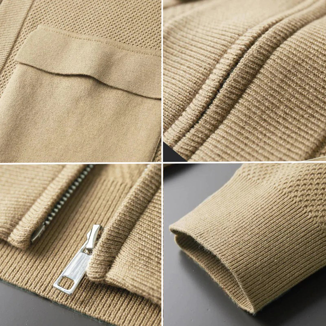 Herren-Weste, Strick, Wollmischung, klassisches Design mit, V-Ausschnitt und Taschen-3