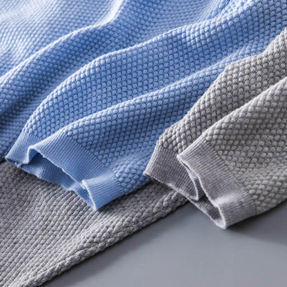 Herr Poloshirt V-formad Krage Piuma-bomull-4