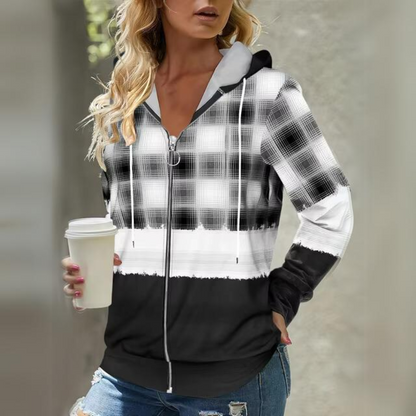 Dam Fritidsjacka Avslappnad Design Mjuk Material 2