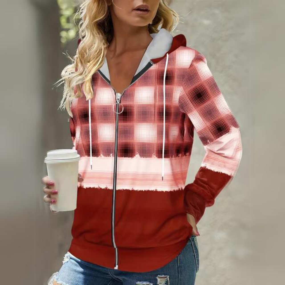 Dam Fritidsjacka Avslappnad Design Mjuk Material 5