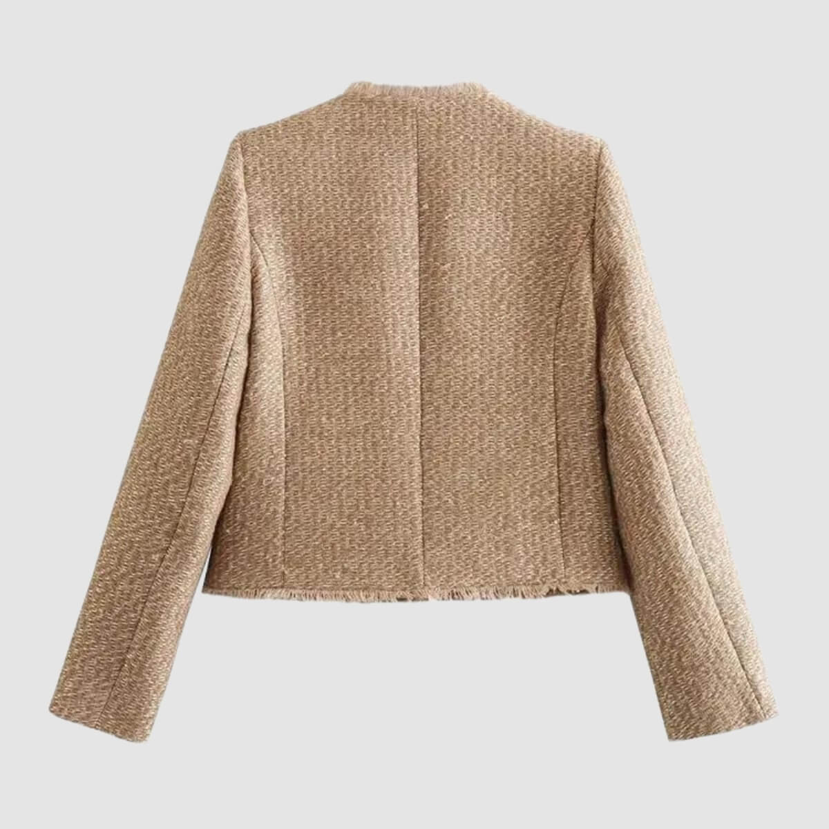 Kvinna Kortjacka Elegant Tweed 3