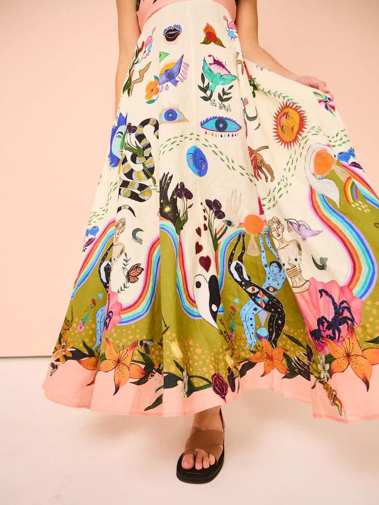 Kvinnors Ärmlös Flödande Klänning Lätt Material-6