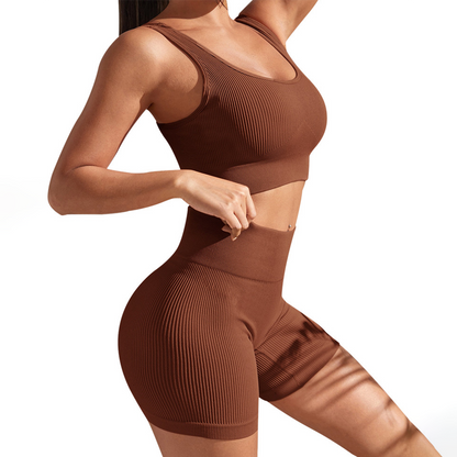 Dam Fitnessuppsättning Modern Stil Elastiskt Material-3