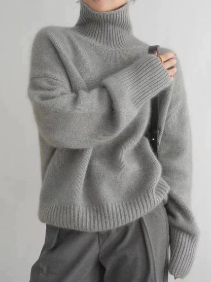 Kvinnors Turtleneck Tröja i 100% Kashmir-4