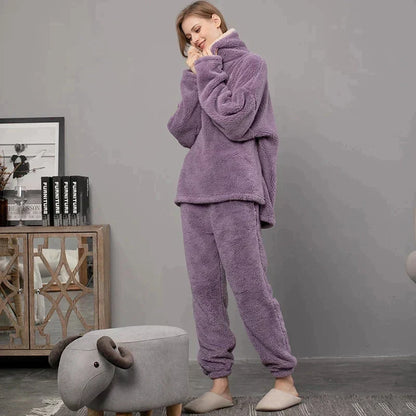 Variant image for Dam Pyjamas Set Fleece med Långa Ärmar och Byxor-9