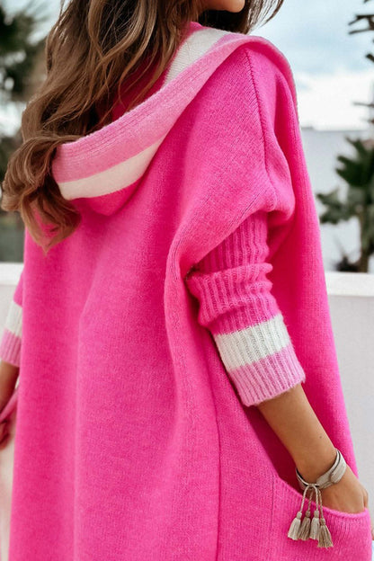 Variant image for Dam Hooded Cardigan Figurnära Mjuk Sherpa-3