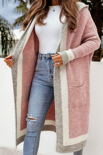 Variant image for Dam Hooded Cardigan Figurnära Mjuk Sherpa-5