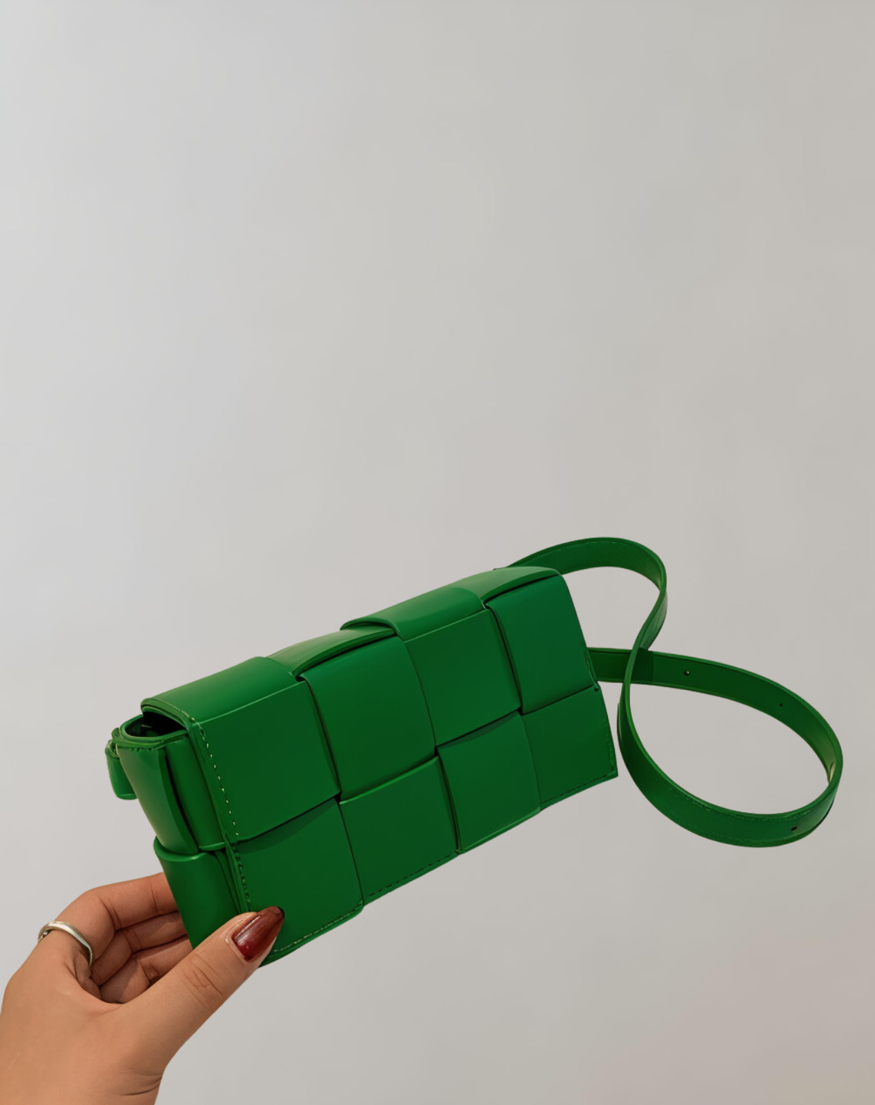 Variant image for Dam Axelväska Flätad Veganskt Läder Med Justerbar Rem-3