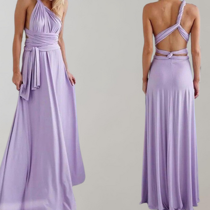 Variant image for Kvinnors Maxiklänning Halshållare Korsad Rygg Mjukt Tyg-13