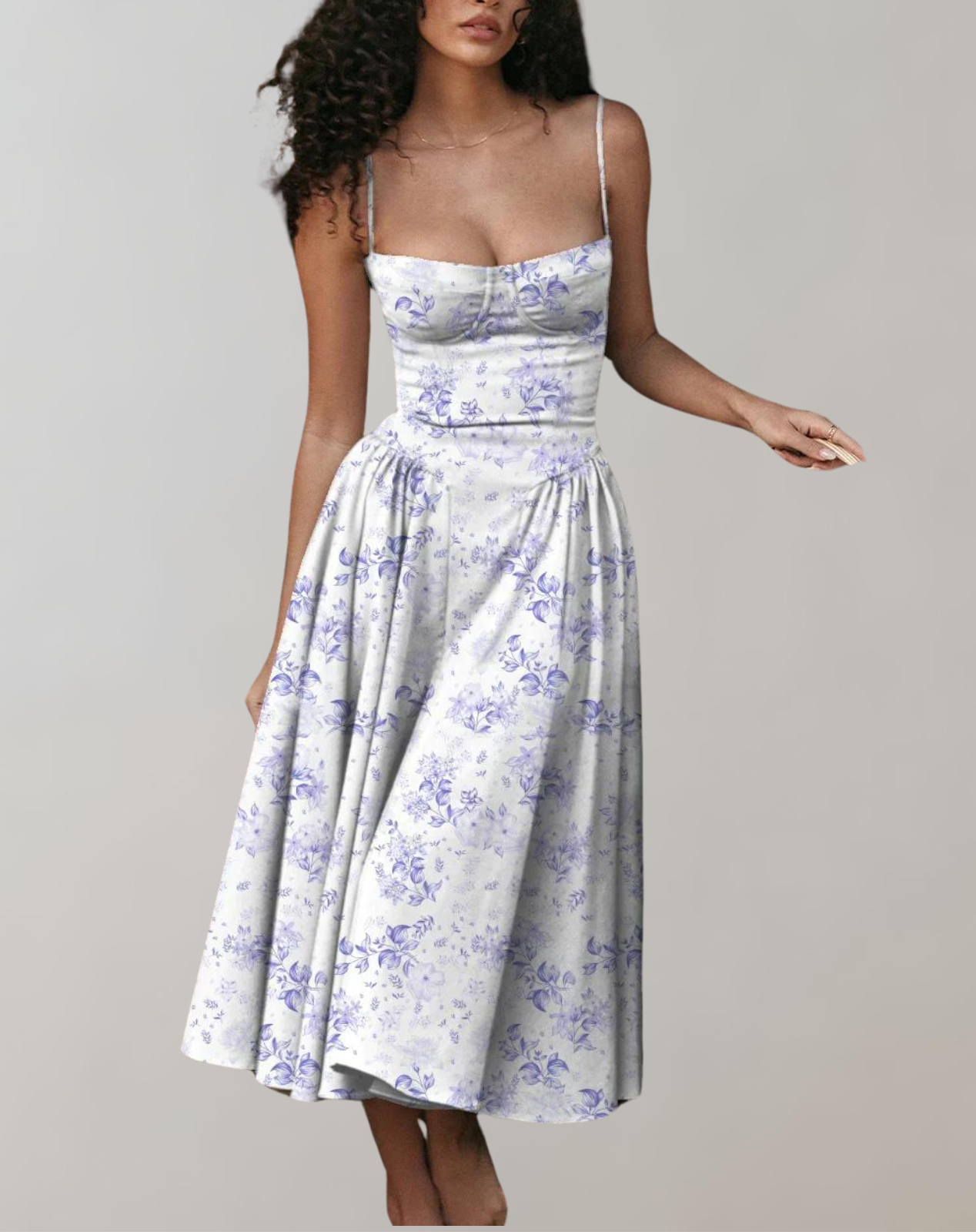 Cocktailklänning Dam med Djup Halsringning och Figursmickrande Silhuett – Lätt Material för Bröllop och Fest 13