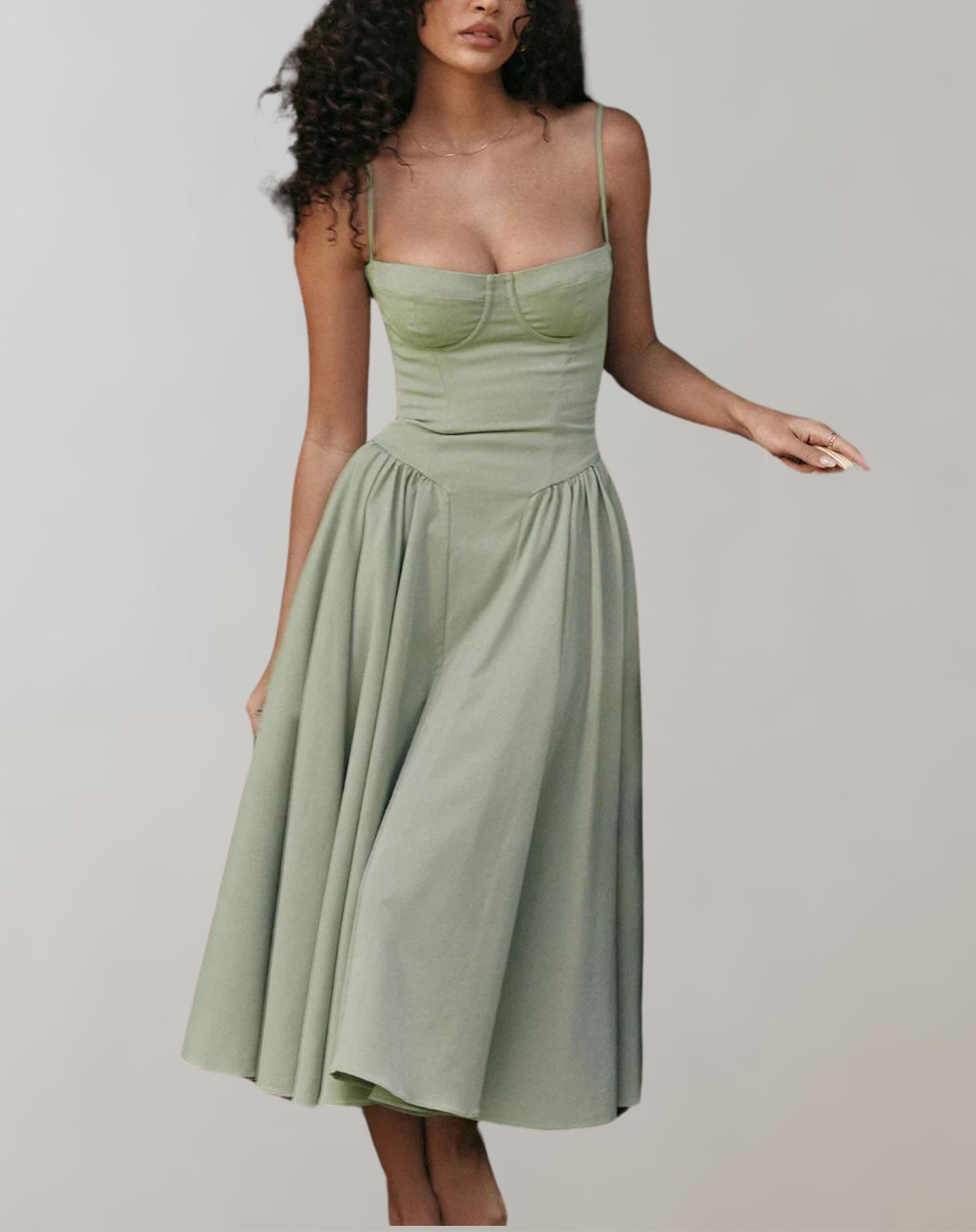 Cocktailklänning Dam med Djup Halsringning och Figursmickrande Silhuett – Lätt Material för Bröllop och Fest 14