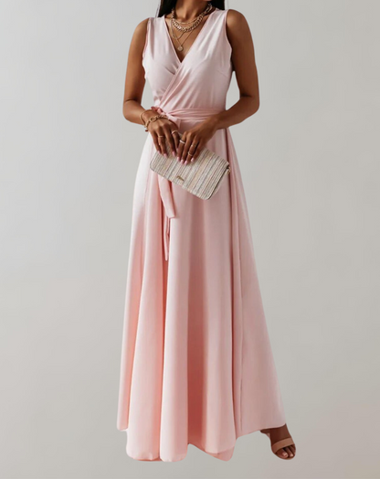 Variant image for Maxiklänning Dam Tidlös Design med Midjebälte Lätta Material-1