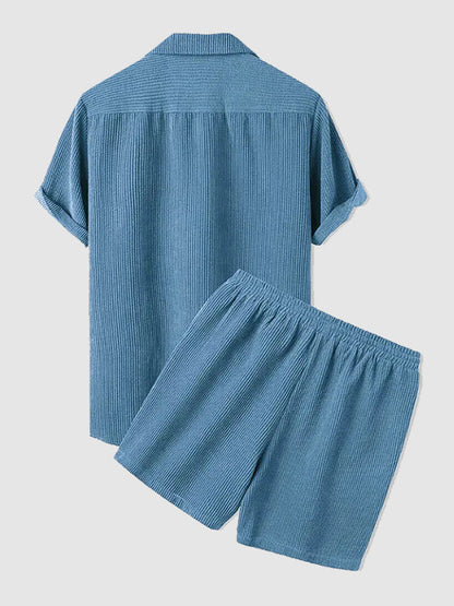 Elegant Sommaruppsättning för Dam med Kortbyxor i 100% Bomullssladd – Bekväm och Tidlös Design, Flera Storlekar 3