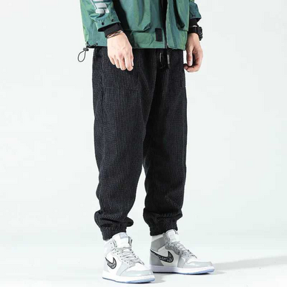 Herr Jogger Byxor Loose Fit Högkvalitativt Material-3