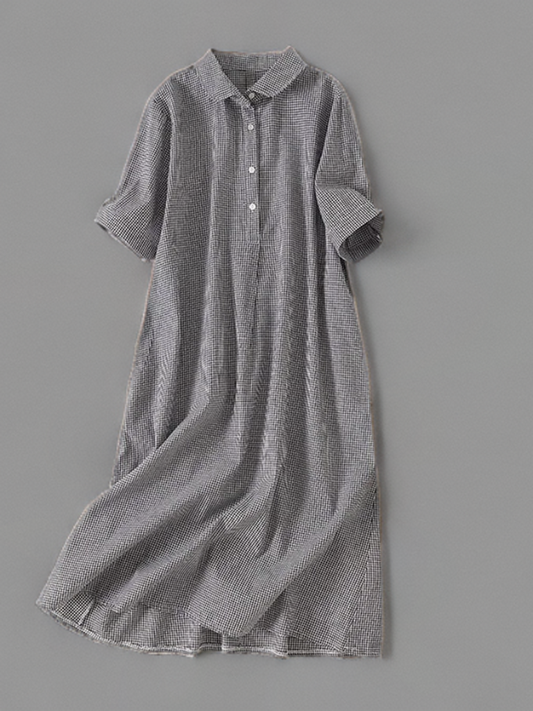 Fina Dam Klänningar Poloklänning Fyrkantig Halsringning Mjuk Tyg-1