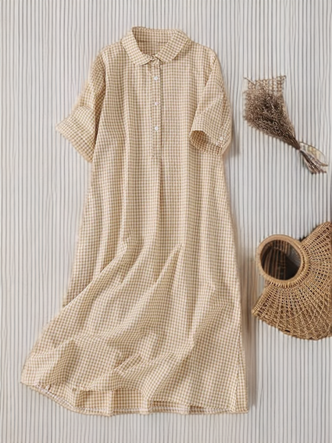 Fina Dam Klänningar Poloklänning Fyrkantig Halsringning Mjuk Tyg-2