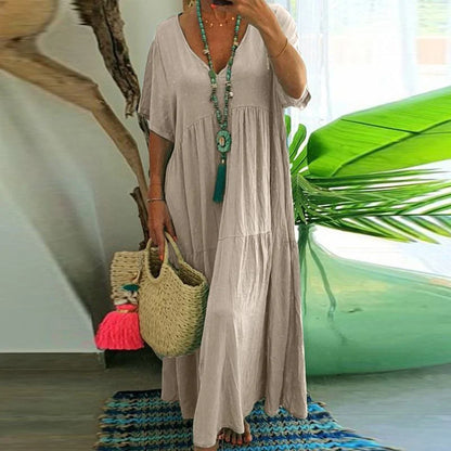 Variant image for Kvinnors Långklänning Avslappnad Polyester Elegant Design-1