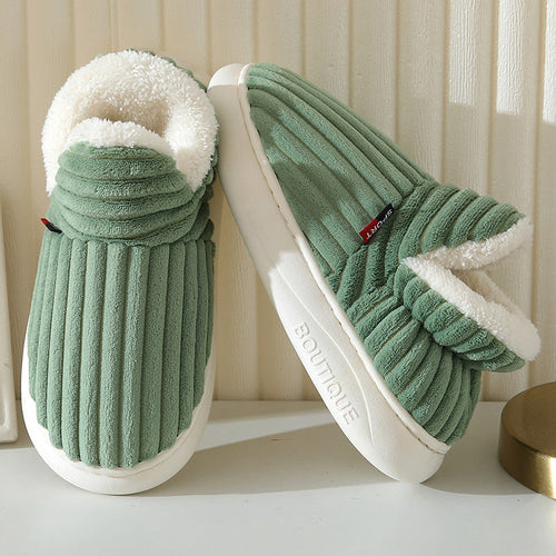 Dam Tofflor Fleece Mjuk och Bekväm med Halkfria Sulor-1