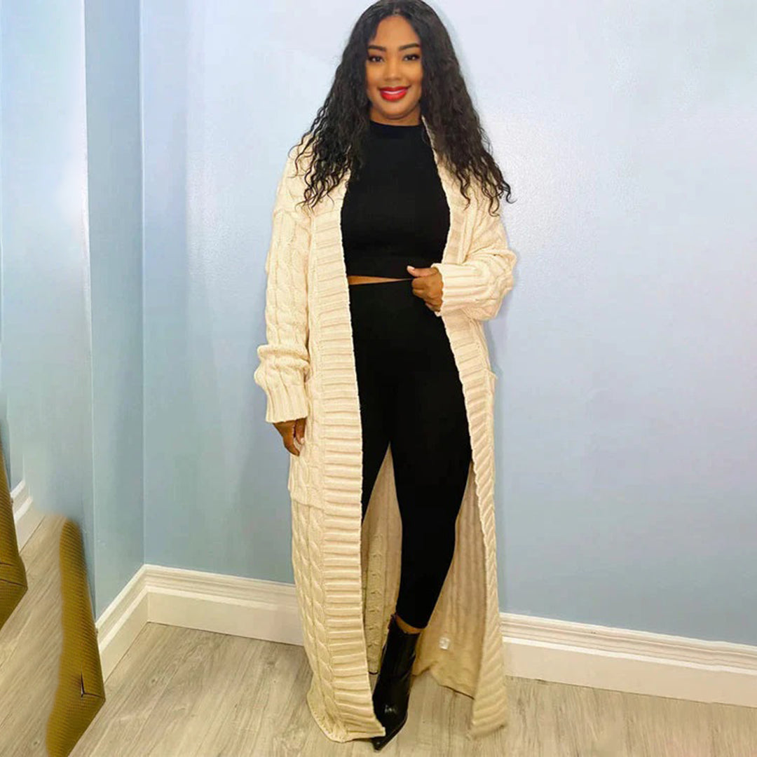 Lång Vinterjacka Dam Mjuk Bomull och Polyester Avslappnad Stil-4