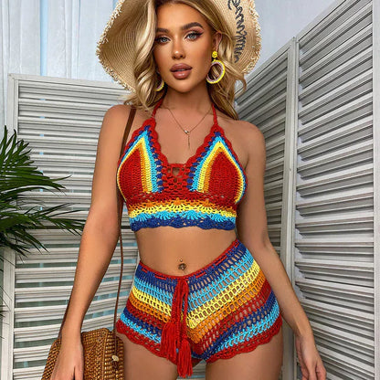 Variant image for Damens Häkelbikini Set med Unik Design i Mjukt Material-13