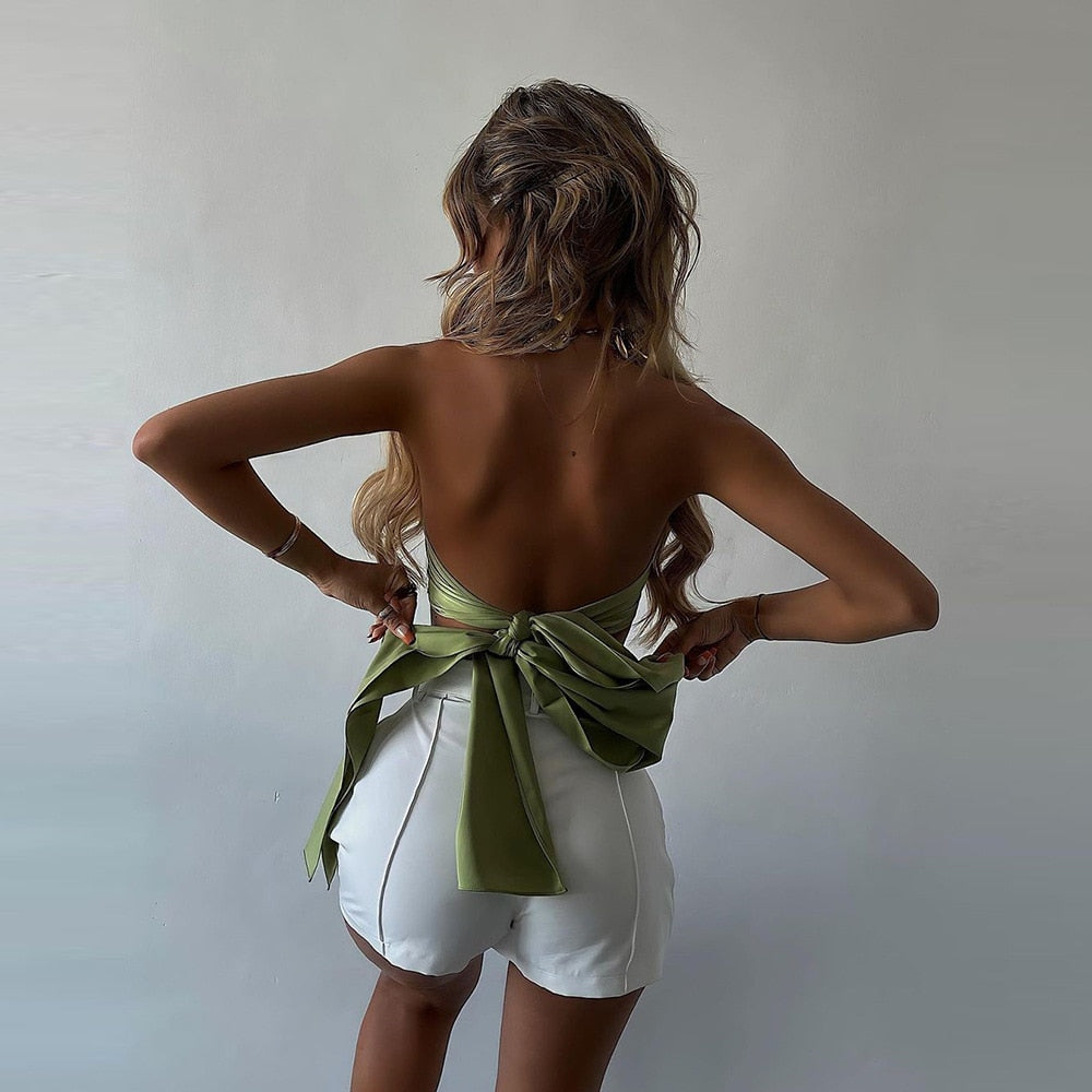 Dam Tank Top Kort Polyester Spandex Elastisk Passform-4