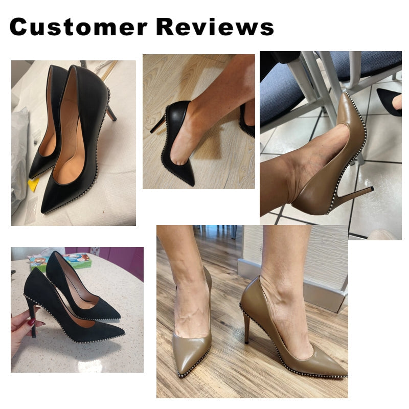 Kvinnor Högklackade Skor Stiletto Syntetiskt Läder 10,5 cm Häl-2