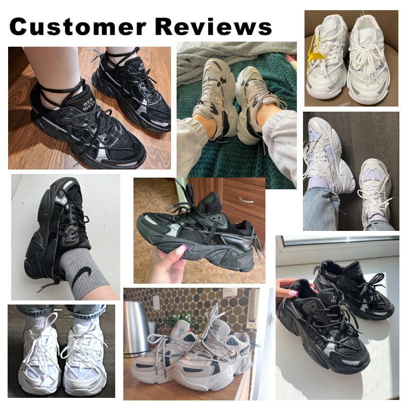 Dam Sportskor Chunky Plattform Andas PU-material-4