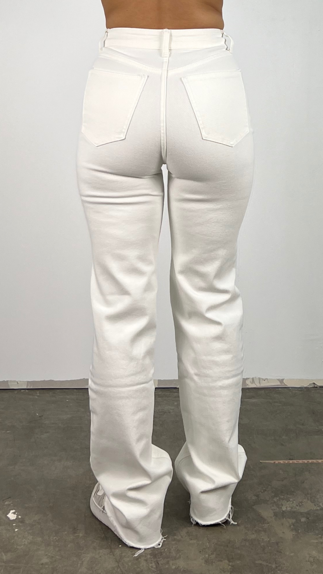 Dam Jeans Hög Midja Stretch Klassisk Stil-5