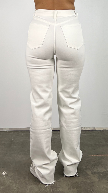 Dam Jeans Hög Midja Stretch Klassisk Stil-5