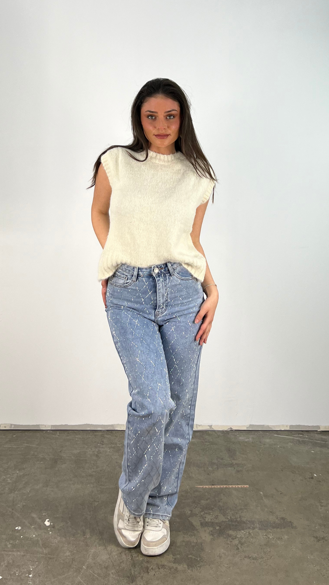 Unisex Pullunder Trendig Viskosblandning-4