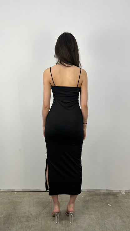 Kvinnors Lång Klänning Elegant Polyester Smal Passform-3